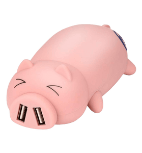 Glumes Portable Power Bank For Iphones Pretty Cute Pig Design With Dual Usb Ports